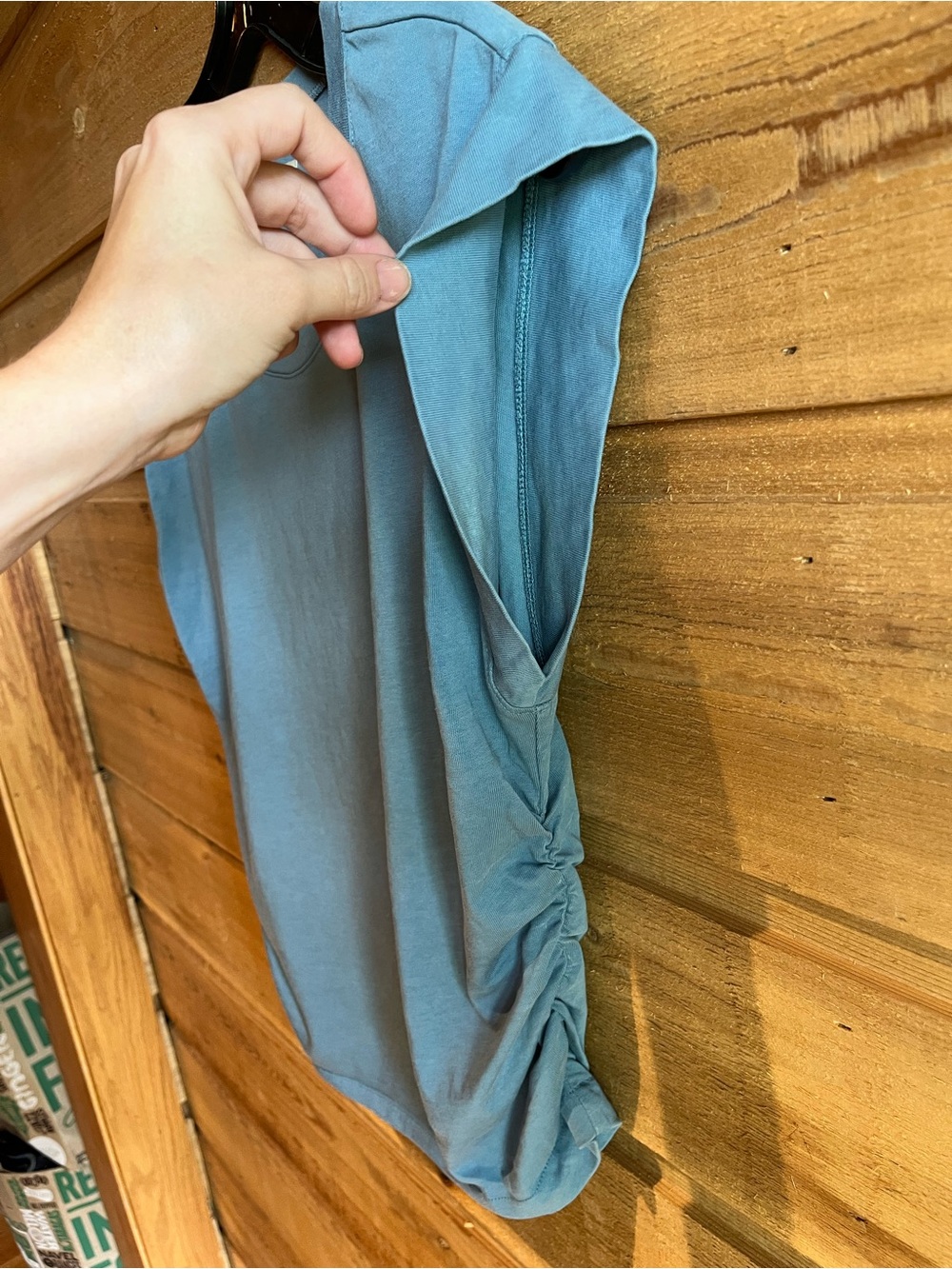 Madewell Blue Cinch-Side Muscle Tee - Picture 4 of 6